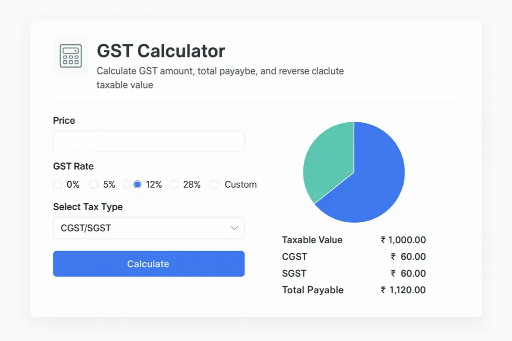 Free GST Calculator Online