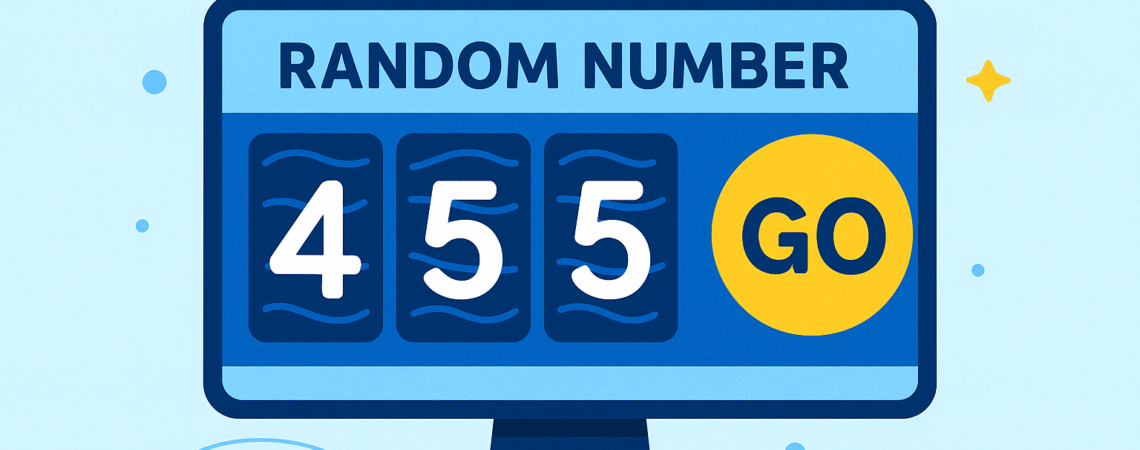 Illustration showing random number generation with digital screen