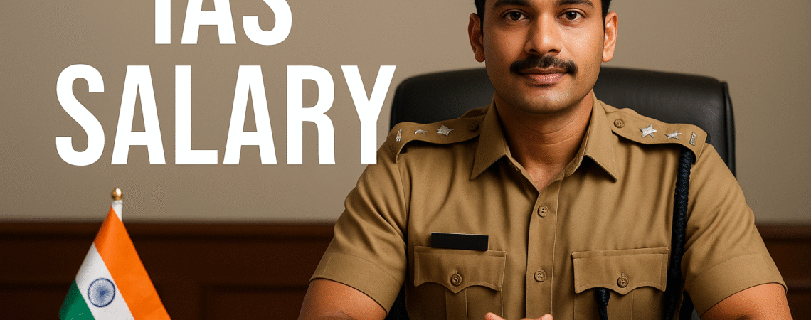 Realistic digital illustration of an IAS officer’s workspace IAS Salary