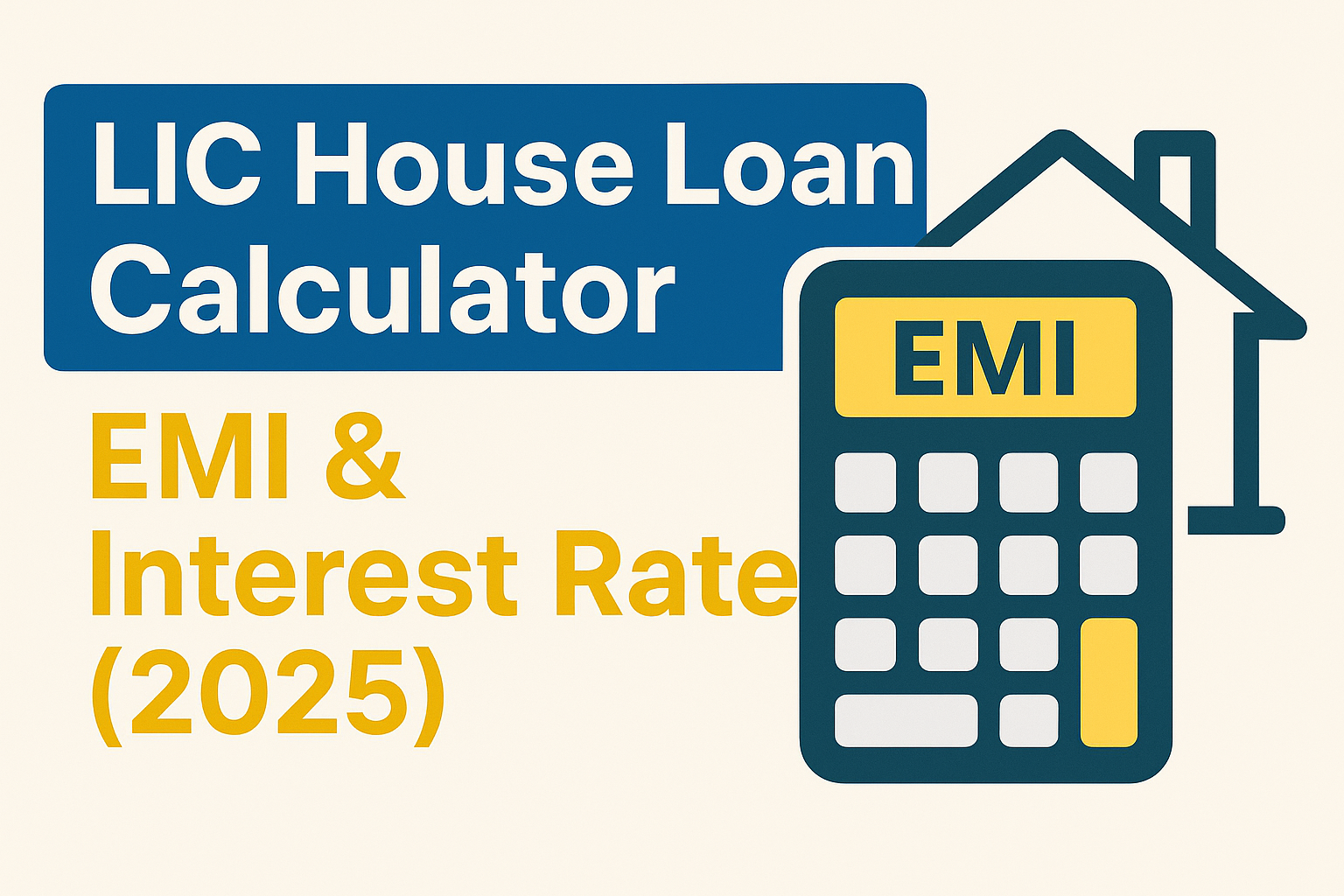 LIC House Loan Calculator 2025 – EMI, Interest Rate & Total Payment