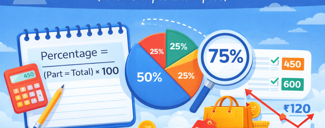 how to calculate percentage step by step